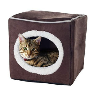 Cama Cueva para Gato CozyCat - Modelo Deluxe - Suave y Acogedora, con Cojín Acolchado y Diseño Antideslizante - Refugio Ideal para Descanso y Juego -