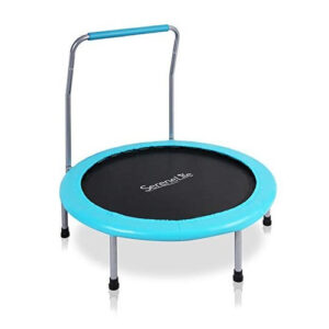 Trampolín de Jardín Serenelife SLELT367: 32 Pulgadas, Resistente hasta 68 kg, Color Azul Vibrante, Ideal para Niños y Uso Doméstico Seguro y Divertido