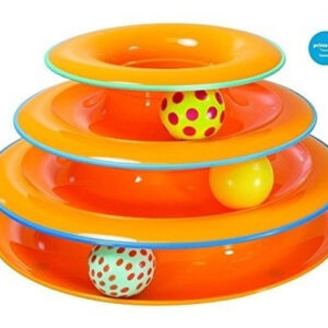 Divertido Centro de Entretenimiento para Gatos: Torre Interactiva con Pelotas Giratorias y Pistas, Marca ArX, Modelo CatPlay - Estimula el Juego y Com