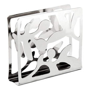Moven Servilletero de Flores en Acero Inoxidable: Elegancia Duradera para tu Mesa | Diseño Floral Moderno | Porta Servilletas Decorativo y Funcional |