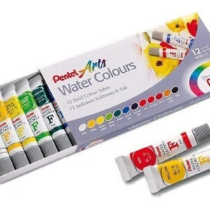 Desata tu Creatividad: Set de Acuarelas Profesionales Pentel WFRS con 12 Tubos – Colores Vibrantes y Mezclables para Artistas y Principiantes