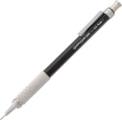 Portaminas Profesional Pentel Graphgear 500: Precisión Japonesa para Dibujo Técnico y Escritura Detallada, Incluye Goma de Borrar y Mina, Disponible e