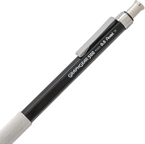 Portaminas Profesional Pentel Graphgear 500: Precisión Japonesa para Dibujo Técnico y Escritura Detallada, Incluye Goma de Borrar y Mina, Disponible e