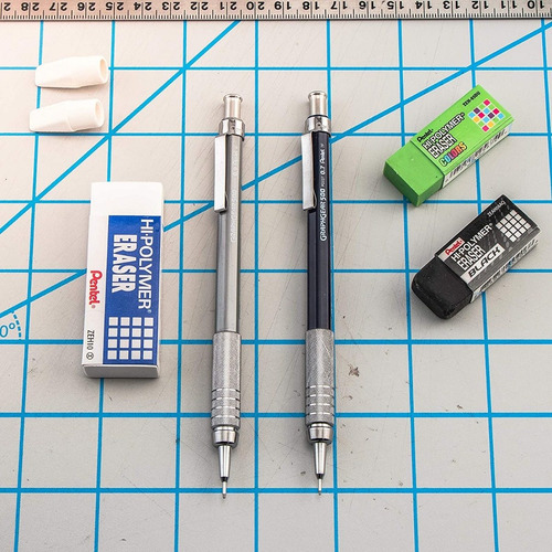 Portaminas Profesional Pentel Graphgear 500: Precisión Japonesa para Dibujo Técnico y Escritura Detallada, Incluye Goma de Borrar y Mina, Disponible e
