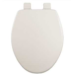 Asiento de Baño Alargado Bemis 1955SLOW Color Hueso: Cierre Suave, Antibacterial, Ajuste Permajuste, Diseño Elegante y Duradero