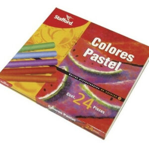 Estuche de Pasteles Secos Stafford Artístico - 24 Colores Vibrantes para Artistas y Estudiantes - Textura Suave y Múltiples Técnicas