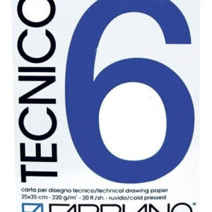 Block de Dibujo Fabriano Accademia 200g, Tamaño A3 (29.7x42cm) - Papel de Algodón Libre de Ácido para Dibujo Técnico Profesional - 20 Hojas