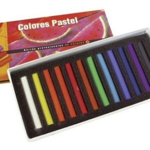Estuche de Pasteles Secos Stafford para Artistas: 12 Colores Vibrantes para Técnicas de Esfumado y Textura Suave en Tela, Papel y Cartón – Modelo Prof