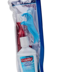 Kit de Higiene Bucal de Viaje: Oral-B Go Travel - Blanco Elegante - Cepillo, Hilo Dental, Enjuague y Pasta Dental en Bolsa Reutilizable - ¡Sonrisa Fre