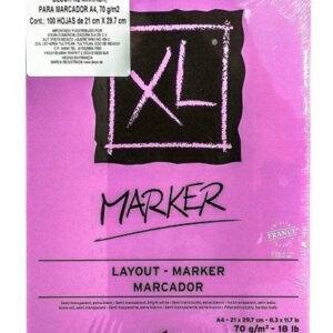 Block de Papel Marcador Canson® XL®: Formato A4 (21x29.7 cm), Semitransparente, 100 Hojas - Ideal para Diseño Profesional con Rotuladores de Alcohol y