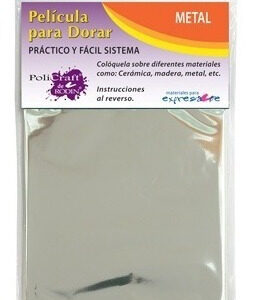Película para Dorar Decorativa Oro Metálico 15cm x 1m - Marca Genérica - Ideal para Manualidades, Artesanías y Embellecimiento de Superficies - Fácil