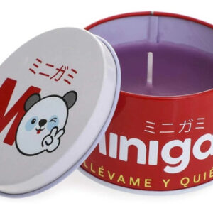 Vela Aromática Minigami Lavanda en Lata Morada: Relájate y Disfruta un Ambiente Armonioso | Iluminación Decorativa y Fragancia Duradera para el Hogar