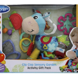 ¡Despierta la Curiosidad! Juego de Sonajas Playgro Burrito: Texturas, Colores Vibrantes y Fácil Agarre para Bebés | Estimulación Sensorial Temprana