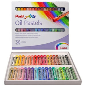 Gises Pastel de Aceite Pentel Arts PHN-36: Set de 36 Colores Pastel Vibrantes para Artistas y Estudiantes | Trazos Suaves y Duraderos