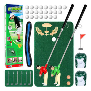 Juego de Minigolf de Mesa Completo para Niños y Adultos | Marca Genérica | Modelo Familiar | Divertido Juego Interior con Accesorios y Diseño Realista