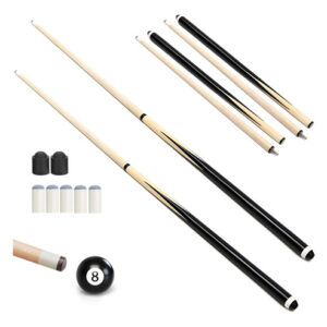 Tacos de Billar YELIY Profesionales 2 Piezas 145cm - Madera de Fresno Premium, Desmontables, Portátiles, Diseño Clásico para Principiantes y Profesion