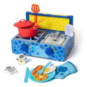 ¡A cocinar con Blue! Set de Juego de Cocina de Madera Blues Clues & You! 42 Piezas - Incluye Utensilios, Alimentos y Accesorios para Niños de 3 a 5 Añ