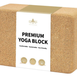 Bloque de Corcho Natural Hatha para Yoga y Pilates: Soporte Firme y Ecológico, 23x15x10 cm, Ideal para Posturas Avanzadas y Relajación Profunda - Elig