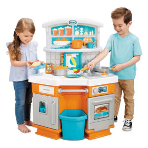Little Tikes Home Grown Kitchen: Cocina de Juguete Infantil Multicolor con Sonidos Reales, 20+ Accesorios y Diseño Compacto. ¡Diversión Creativa para