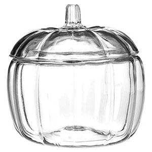 Tarro de Calabaza de 2070 ml con Tapa Transparente Target: Decoración Otoñal, Almacenamiento Elegante y Fácil Limpieza para Galletas y Dulces | Ideal