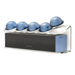Organizador de Pared Acrílico Transparente para Cápsulas Nespresso Vertuo - Modelo NVH402 - Almacenamiento Elegante y Ahorro de Espacio - Fácil Instal