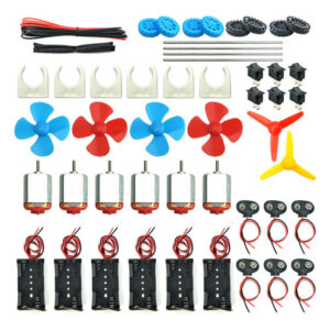 Kit Completo de Motores DC 3V-12V [Marca Genérica]: Potencia Tus Proyectos STEM y DIY con 6 Motores, Accesorios y Ruedas para Experimentos y Robots Ed