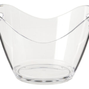 Enfriador de Botellas Doble Acrílico Transparente | MEGACENTRAL G-2-C | Elegancia y Frescura para Vino y Champagne | Diseño Duradero y Asas Cómodas