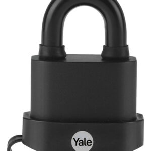 Candado Laminado de Alta Seguridad Y220 de Acero Negro: 5 cm de Ancho, Grillete Reforzado de 8mm, Triple Llave, Resistente a la Intemperie, Ideal para