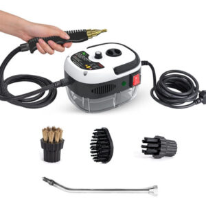 Limpiador de Vapor Portátil Megacentral 2500W: Elimina Grasa y Suciedad en Muebles, Cocina y Automóviles con Alta Presión y Accesorios Incluidos - Bla