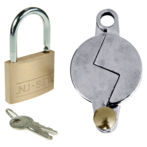 Cerradura de Llave de Agua para Manguera NUSET 2895-3 Cromada con Candado, Protección Antirrobo para Exterior, Evita Fugas y Uso No Autorizado, Fácil