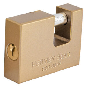 Candado Antipalanca HERMEX Basic COR-80HP: 80 mm de Alto Rendimiento, Cuerpo de Hierro Resistente, Máxima Seguridad con Cilindro de Latón, Ideal para
