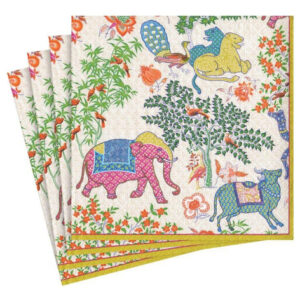 Servilletas de Cóctel Le Jardin De Mysore Multicolor - Paquete de 20 - Elegancia y Sostenibilidad para tus Eventos - Biodegradables y Compostables