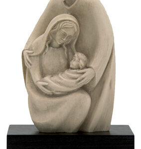 Escultura Sagrada Familia de Resina Beige - 30 cm de Altura, Hecha a Mano por [Marca] - Elegancia y Devoción para el Hogar, Ideal para Regalo Especial