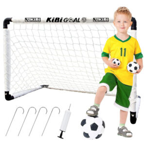 ¡Divertido Juego al Aire Libre! Porterías de Fútbol Plegables SEASKY para Niños: Fácil de Montar, con Balón y Bolsa de Transporte - Ideales para Jardí