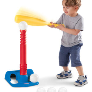 ¡Aprende a Batear Como un Profesional! TotSports Juego de Pelota T-Ball Ajustable Rojo - Bate Grande, 5 Pelotas y Diseño Divertido para Niños - Ideal