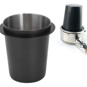 Taza Dosificadora de Café 58mm | ACERO INOXIDABLE - NEGRO | Distribución Precisa y Limpia | Accesorio Esencial para Espresso Perfecto | Fácil Limpieza