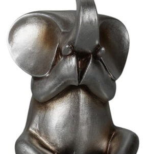 Escultura de Elefante Minimalista BEC001: Elegancia Moderna para tu Hogar. 14.5 cm en Poliresina, Ideal para Decoración de Sala, Jardín y Escritorio.