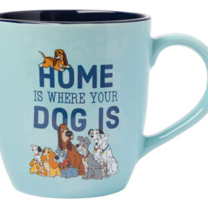 Taza de Cerámica Disney Classics 'Home Is Where Your Dog Is' 18oz - Diseño Exclusivo, Apta para Microondas y Lavavajillas, Regalo Ideal para Amantes d
