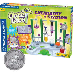 ¡Descubre la Ciencia Divertida! Ooze Labs Chemistry Station: Kit de Experimentos para Química con 20 Actividades Seguras y Educativas. Incluye Slime,