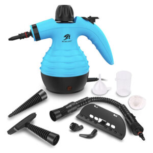Limpiador a Vapor Portátil Multiusos [Marca Desconocida] Modelo X500: Limpieza Profunda Sin Químicos, 9 Accesorios, Ideal para Hogar y Coche - Azul Br