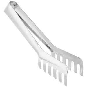 Pinzas para Espagueti y Ensalada Acero Inoxidable JJYY-381: 20cm, Diseño Peine, Agarre Firme, Apto Lavavajillas, Herramienta Cocina Profesional para P