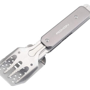 Set de Herramientas BBQ Compacto 4 en 1 para Camping y Parrilladas | Marca [Marca del Producto] S602 | Acero Inoxidable, Diseño Plegable, Abrebotellas