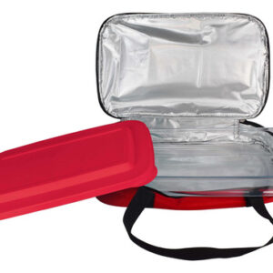 Transporta tus platillos con estilo y eficiencia: Cazuela de Vidrio HW1236 con Bolsa Aislante, ideal para picnics, excursiones y viajes. Conserva la t