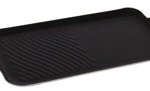 T-fal Grill Doble Vital de 50 cm: Cocina Saludable con Antiadherente Easy Plus, Compatible con Inducción, Termo Señal, Negro. ¡Prepara tus platillos f