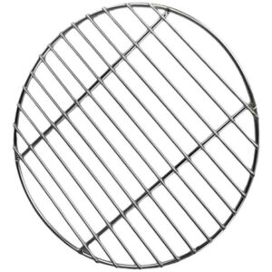 HEMOTON Parrilla Redonda de Acero Inoxidable para Barbacoa - 25cm (10 Pulgadas) - Ideal para Carbón, Gas y Eléctricas - Cocción Uniforme y Duradera
