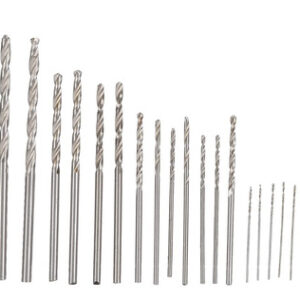 Juego de 25 Micro Brocas Helicoidales HSS (0.5-3mm) - Vástago Recto, Marca Genérica, Ideal para Joyería, Relojería, PCB, Artesanías y Bricolaje, Acero