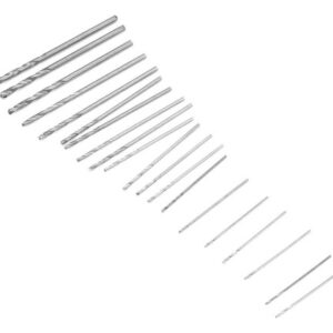 Juego Profesional de Micro Brocas de Precisión Megacentral México: 20 Piezas de 0.3mm a 1.6mm para Madera, Plástico y Acero de Alta Velocidad. Ideal p