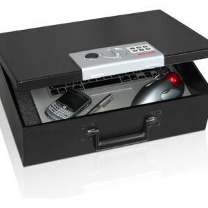 Caja Fuerte Digital Ignífuga 6110 de MARCA, 7.36 Litros, Acero Reforzado, Cerradura Electrónica y Llave de Respaldo, Protección Antirrobo y Contra Inc