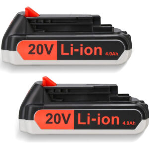 ¡Potencia Ininterrumpida! Paquete de 2 Baterías de 20V 4.0Ah para Herramientas BLACK+DECKER | Ion-Litio, Larga Duración, Compatibilidad Total con Mode
