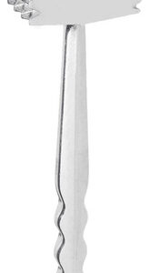 Ablandador de Carne Doble Cara HIC 1515 de Aluminio Plateado: 21.6 cm para Carnes Tiernas y Hielo, Mango Ergonómico, Fácil Limpieza, Ideal para Cortes